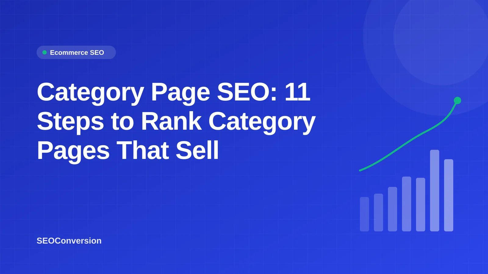 Category Page SEO: 11 Steps to Rank Category Pages That Sell Category page SEO checklist beside a store category page with breadcrumbs, intro copy, filters and a product grid