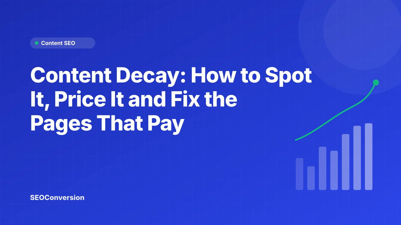 Content Decay: How to Spot It, Price It and Fix the Pages That Pay Content decay: a page's organic clicks peaking, sliding, then recovering after a refresh