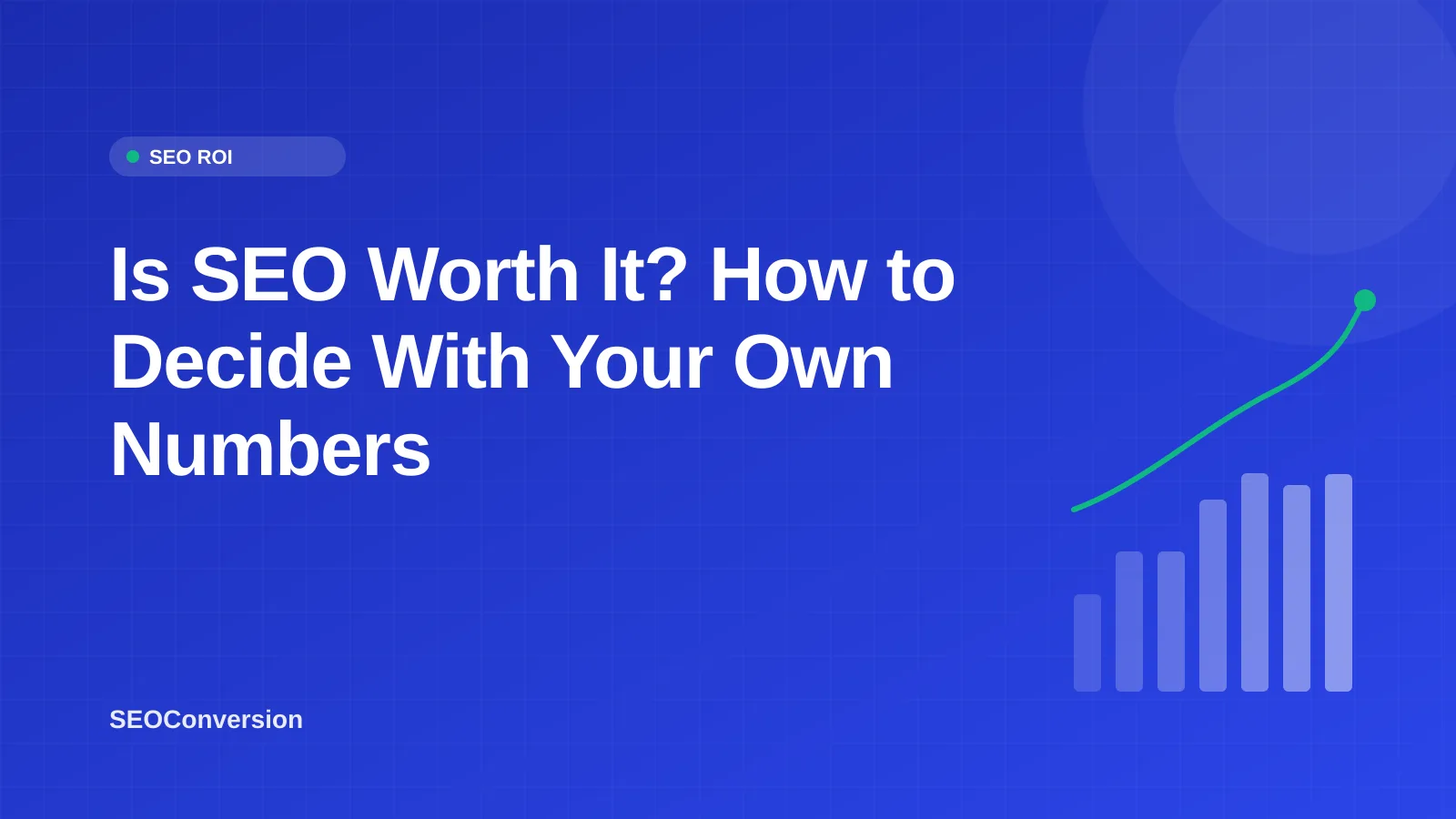 Is SEO Worth It? How to Decide With Your Own Numbers Break-even chart answering is SEO worth it, with monthly SEO cost against the value of organic leads over twelve months