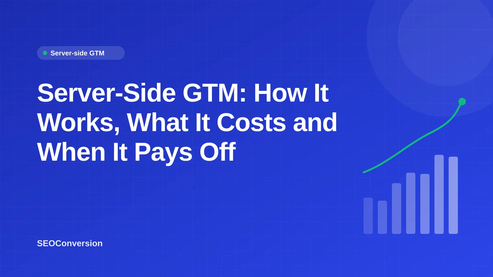 Server-Side GTM: How It Works, What It Costs and When It Pays Off Diagram of server-side GTM: a website sends one event stream to a server container on a first-party subdomain, which forwards data to GA4, Google Ads and Meta